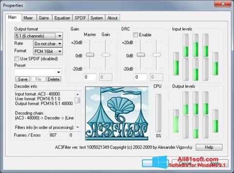 Skärmdump AC3Filter för Windows 8.1