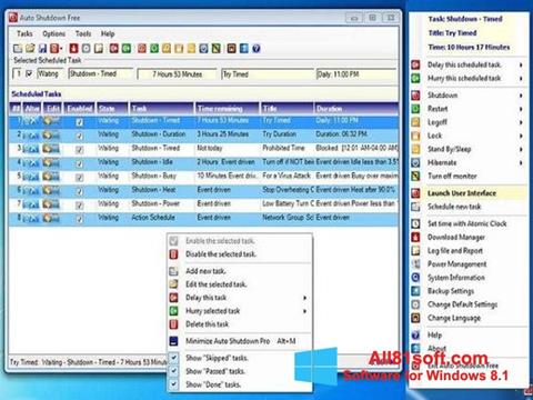Skärmdump Auto ShutDown för Windows 8.1