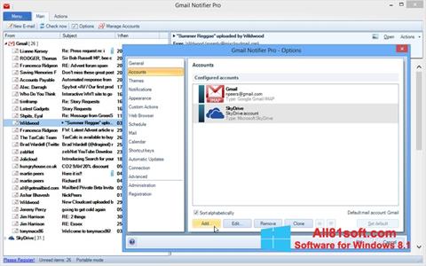 Skärmdump Gmail Notifier för Windows 8.1