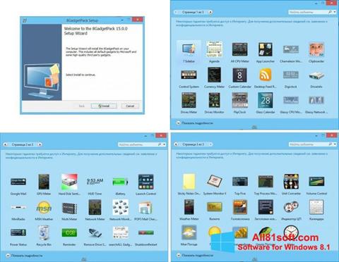 Skärmdump 8GadgetPack för Windows 8.1