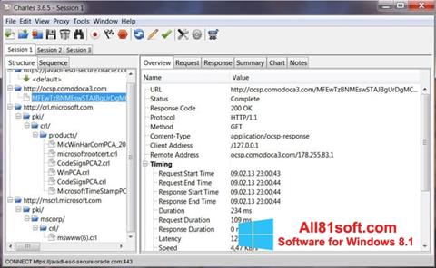Skärmdump Charles för Windows 8.1