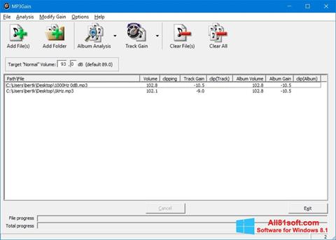 Skärmdump MP3Gain för Windows 8.1