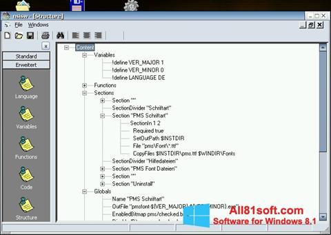 Skärmdump NSIS för Windows 8.1