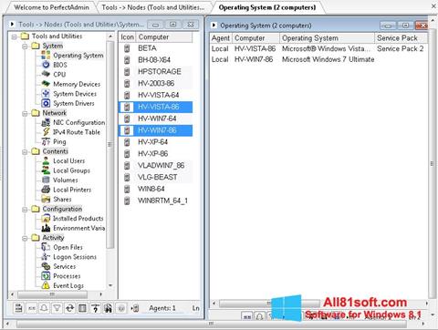 Skärmdump Remote Administration Tool för Windows 8.1