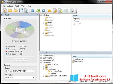 Skärmdump Astroburn Lite för Windows 8.1