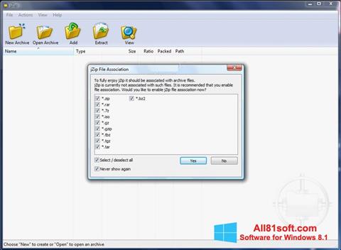 Skärmdump jZip för Windows 8.1