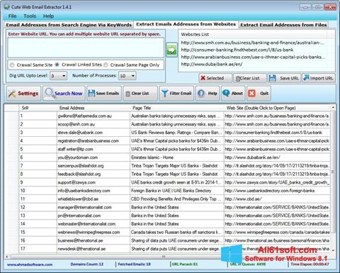 Skärmdump eMail Extractor för Windows 8.1