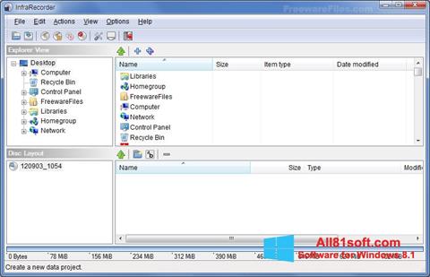 Skärmdump InfraRecorder för Windows 8.1