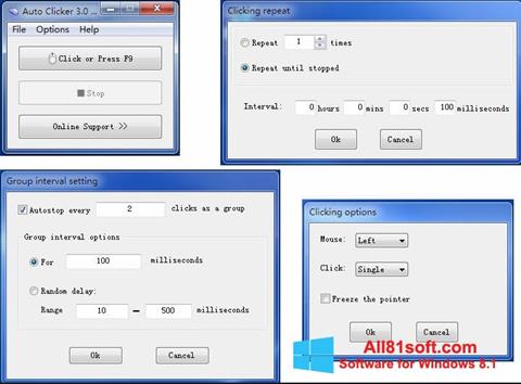 Skärmdump GS Auto Clicker för Windows 8.1