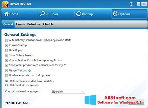 Skärmdump Driver Reviver för Windows 8.1