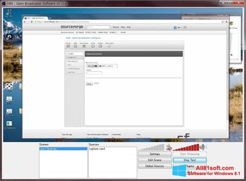 Skärmdump Open Broadcaster Software för Windows 8.1