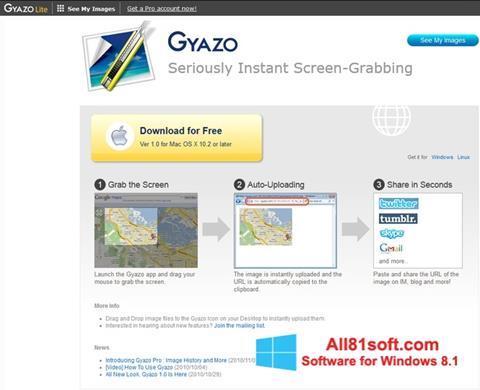Skärmdump Gyazo för Windows 8.1