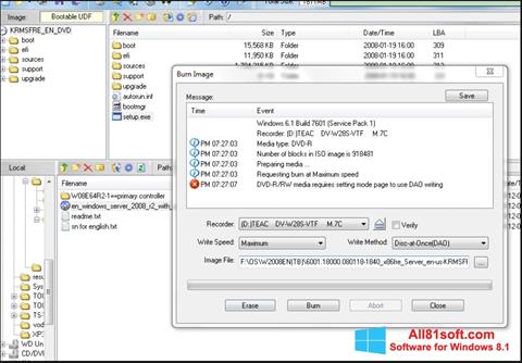 Skärmdump UltraISO för Windows 8.1