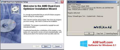 Skärmdump AMD Dual Core Optimizer för Windows 8.1