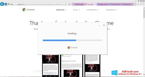 Skärmdump Google Chrome Offline Installer för Windows 8.1