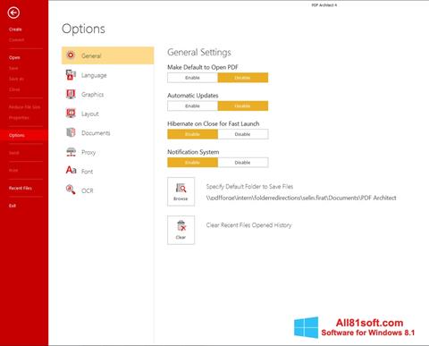 Skärmdump PDF Architect för Windows 8.1