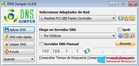 Skärmdump DNS Jumper för Windows 8.1