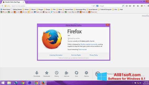 Skärmdump Mozilla Firefox Offline Installer för Windows 8.1