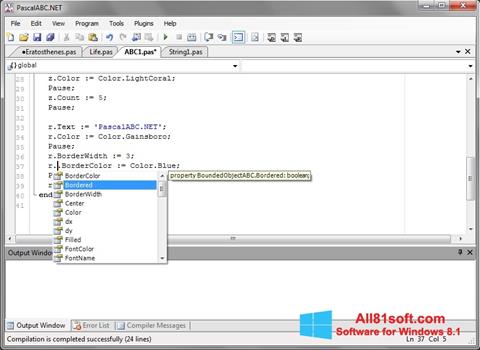 Skärmdump Pascal ABC för Windows 8.1