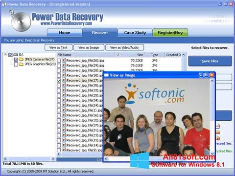 Skärmdump Power Data Recovery för Windows 8.1