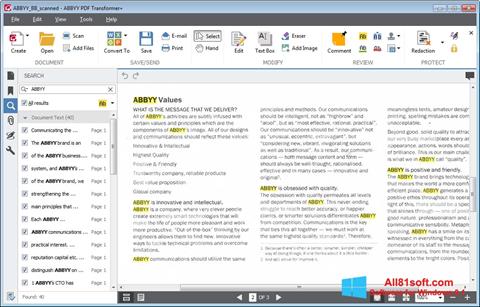 Skärmdump ABBYY PDF Transformer för Windows 8.1