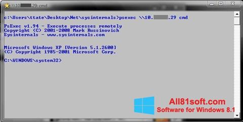 Skärmdump PsExec för Windows 8.1