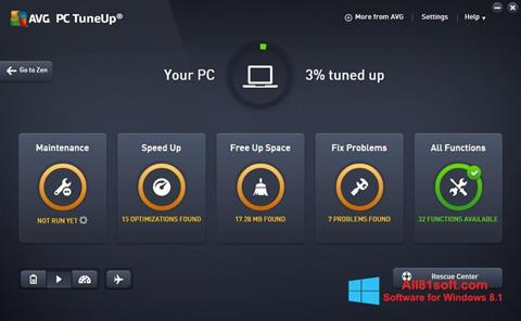 Skärmdump AVG PC Tuneup för Windows 8.1