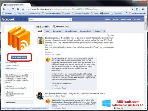 Skärmdump Facebook för Windows 8.1