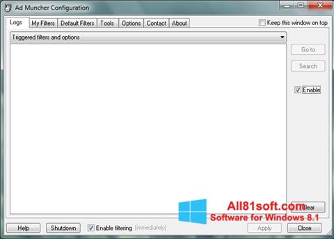 Skärmdump Ad Muncher för Windows 8.1