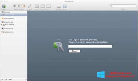 Skärmdump RoboForm för Windows 8.1