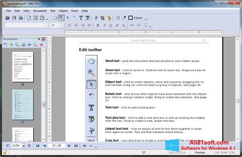 Skärmdump Infix PDF Editor för Windows 8.1