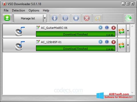 Skärmdump VSO Downloader för Windows 8.1