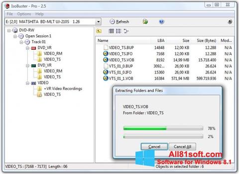 Skärmdump IsoBuster för Windows 8.1