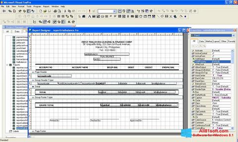 Skärmdump Microsoft Visual FoxPro för Windows 8.1