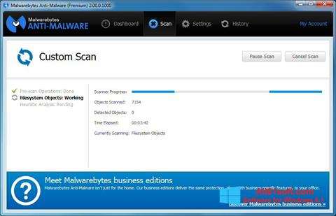 Skärmdump Malwarebytes Anti-Malware för Windows 8.1