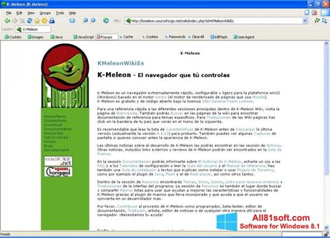 Skärmdump K-Meleon för Windows 8.1