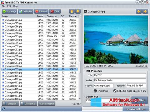 Skärmdump JPG to PDF Converter för Windows 8.1