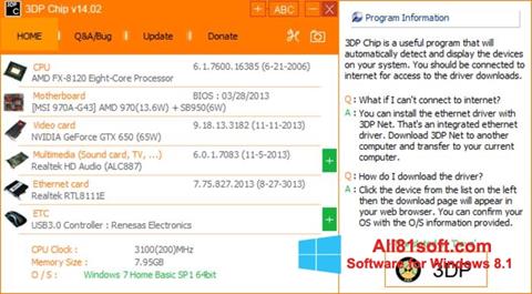 Skärmdump 3DP Net för Windows 8.1