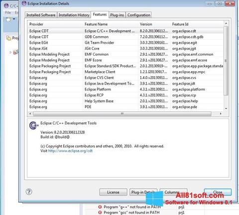 Skärmdump Eclipse för Windows 8.1