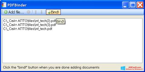Skärmdump PDFBinder för Windows 8.1