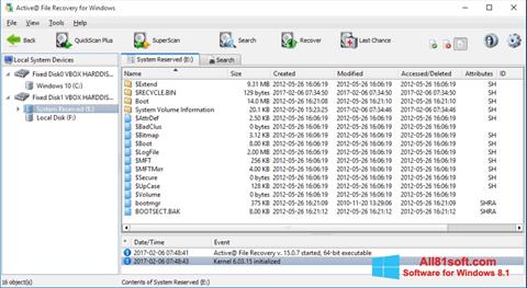 Skärmdump Active File Recovery för Windows 8.1