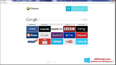 Skärmdump Orbitum för Windows 8.1