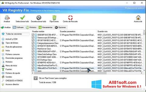 Skärmdump Vit Registry Fix för Windows 8.1