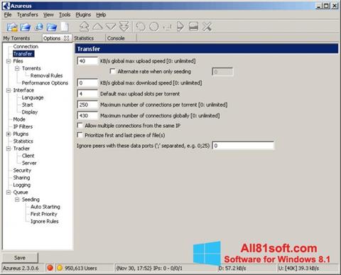 Skärmdump Vuze för Windows 8.1