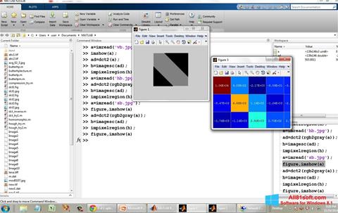 Skärmdump MATLAB för Windows 8.1