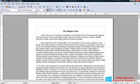 Skärmdump OpenOffice för Windows 8.1