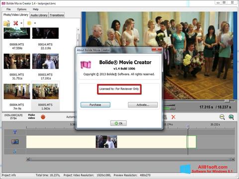 Skärmdump Bolide Movie Creator för Windows 8.1
