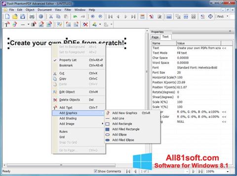 Skärmdump Foxit PDF Editor för Windows 8.1
