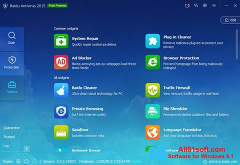 Skärmdump Baidu Antivirus för Windows 8.1