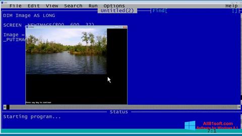 Skärmdump QBasic för Windows 8.1